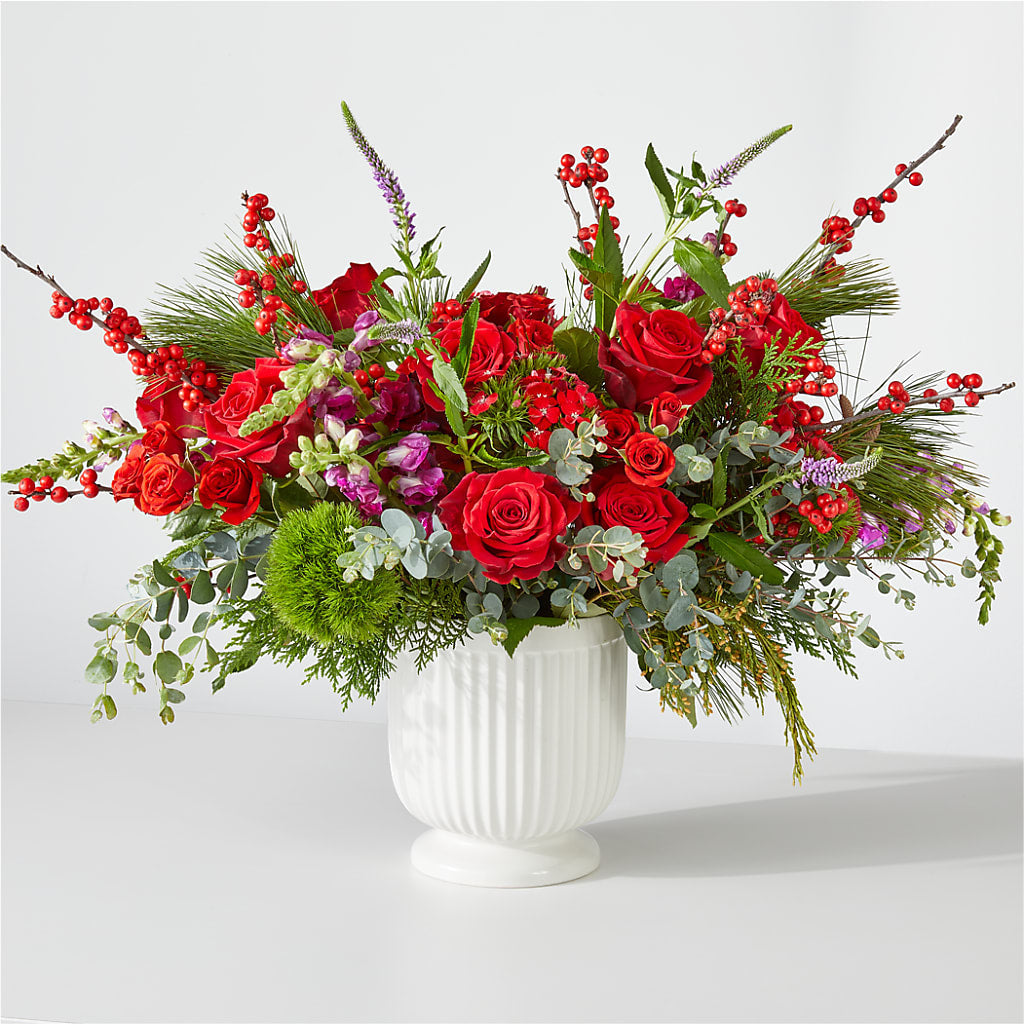 Big Red Bow Bouquet – Ko Caffee Llc Dba Verde Galerie, Stamford CT
