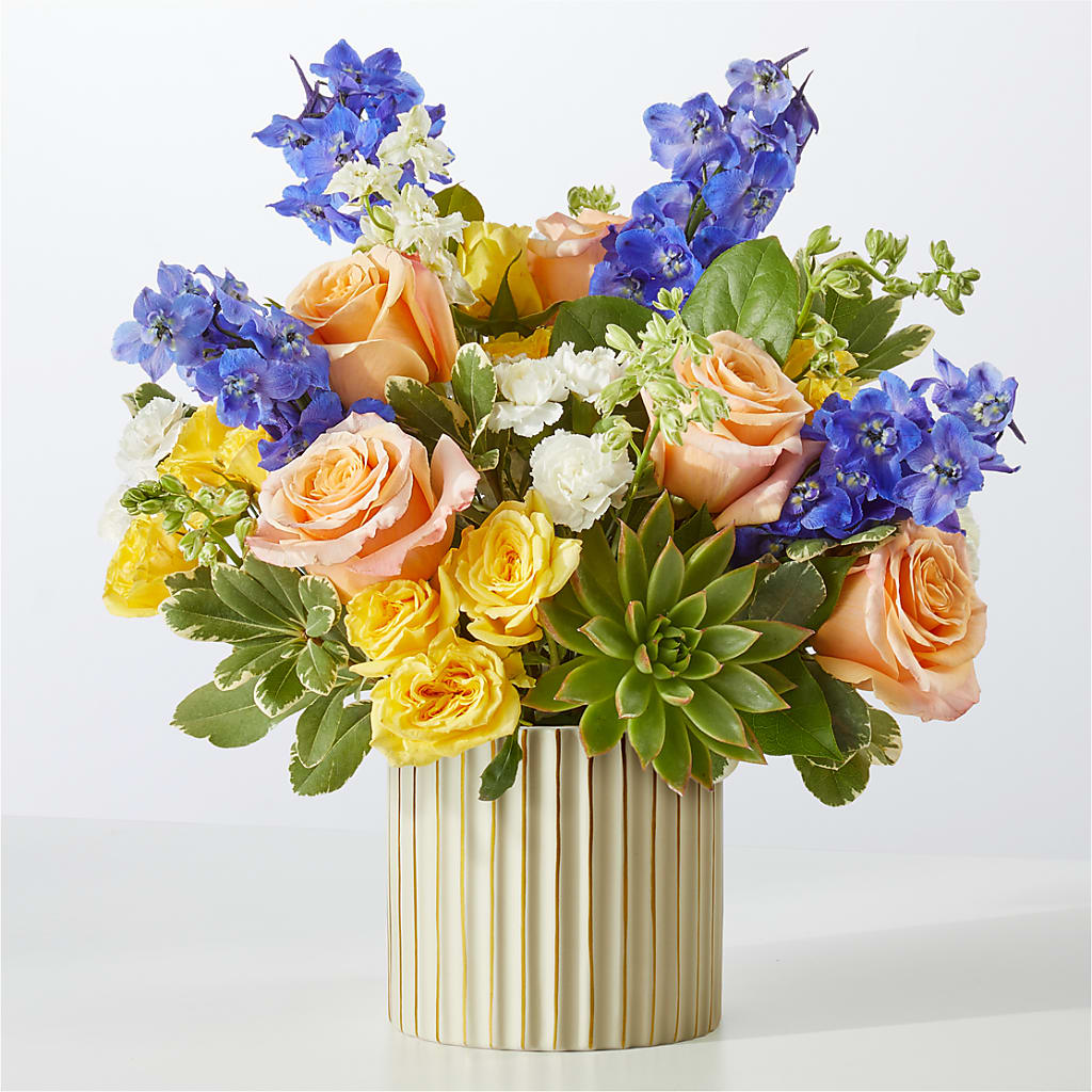 Cobalt Reverie Bouquet – Ko Caffee Llc Dba Verde Galerie, Stamford CT