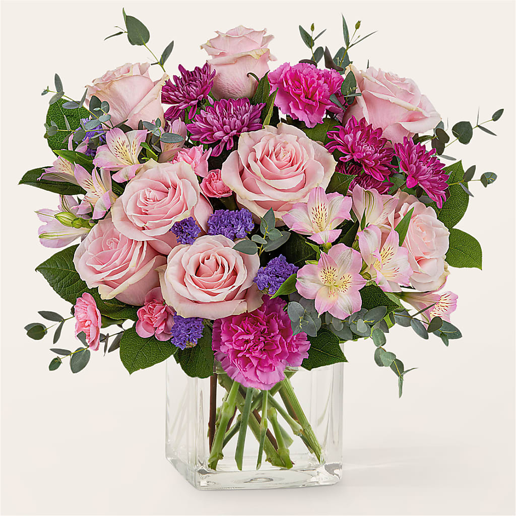 Rosy Radiance Bouquet – Ko Caffee Llc Dba Verde Galerie, Stamford CT