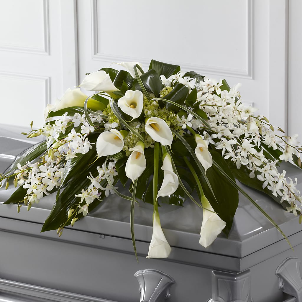 Angel Wings Casket Spray – Ko Caffee Llc Dba Verde Galerie, Stamford CT