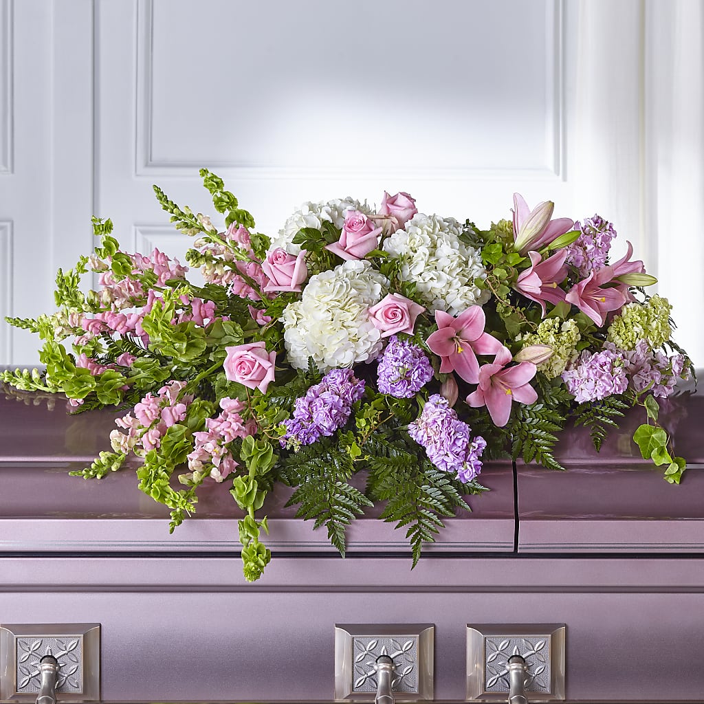 Life's Gratitude Casket Spray – Ko Caffee Llc Dba Verde Galerie, Stamford CT