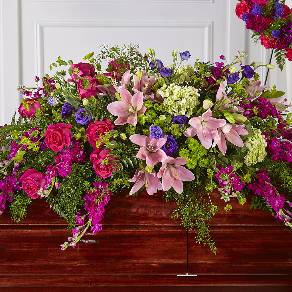 Radiant Tribute Casket Spray – Ko Caffee Llc Dba Verde Galerie, Stamford CT