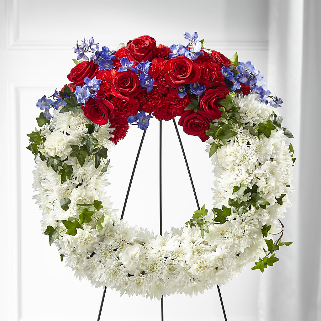 Patriotic Passion Wreath – Ko Caffee Llc Dba Verde Galerie, Stamford CT