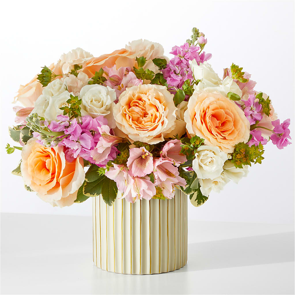 Paradise Bouquet with Ivory Vase – Ko Caffee Llc Dba Verde Galerie, Stamford CT