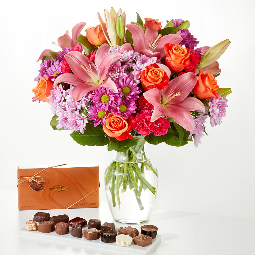 One and Only Bouquet and Chocolate Bundle – Ko Caffee Llc Dba Verde Galerie, Stamford CT