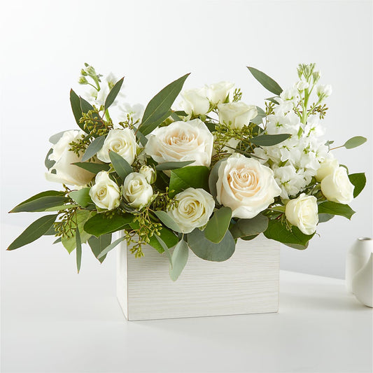 Fresh Linen Box Bouquet –  Ko Caffee Llc Dba Verde Galerie, Stamford CT
