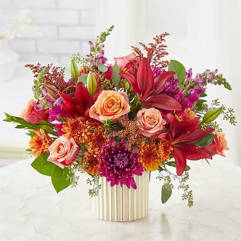 Burgundy Landscape Bouquet –  Ko Caffee Llc Dba Verde Galerie, Stamford CT
