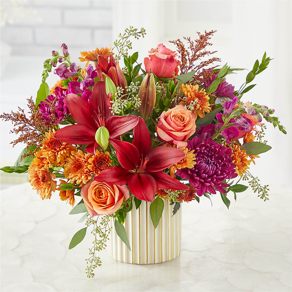 Burgundy Landscape Bouquet –  Ko Caffee Llc Dba Verde Galerie, Stamford CT