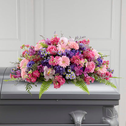 Glorious Garden Casket Spray –  Ko Caffee Llc Dba Verde Galerie, Stamford CT