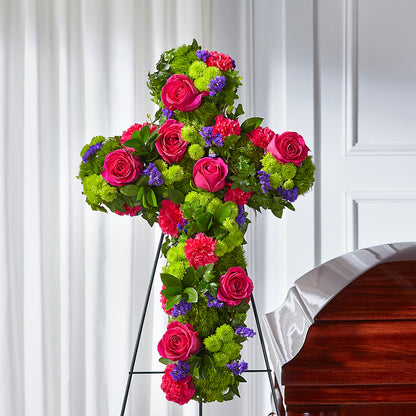 Tribute Rose Floral Cross –  Ko Caffee Llc Dba Verde Galerie, Stamford CT