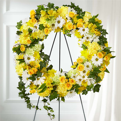 Golden Remembrance Wreath –  Ko Caffee Llc Dba Verde Galerie, Stamford CT