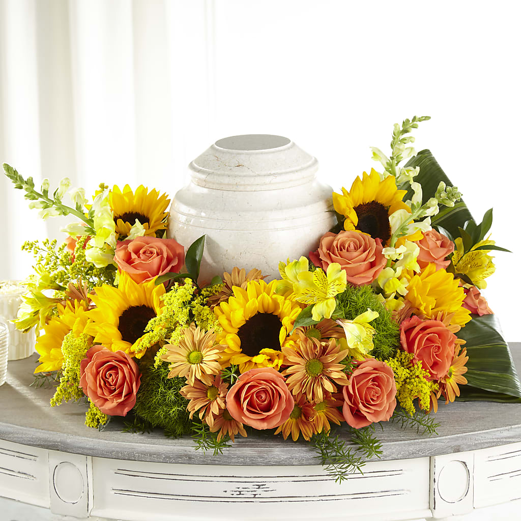 Faithful Sunflower Cremation Adornment –  Ko Caffee Llc Dba Verde Galerie, Stamford CT