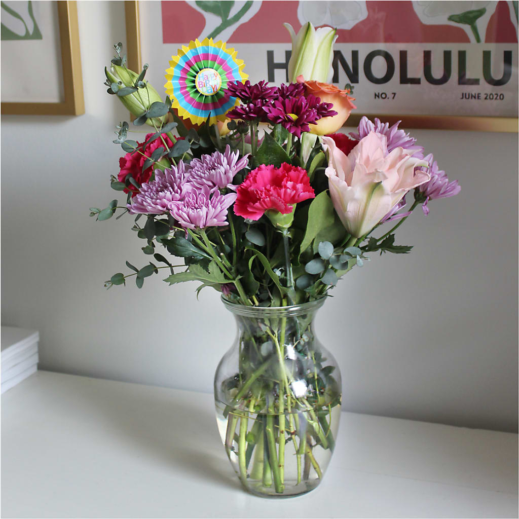 Light of My Life Bouquet & Happy Birthday Topper –  Ko Caffee Llc Dba Verde Galerie, Stamford CT