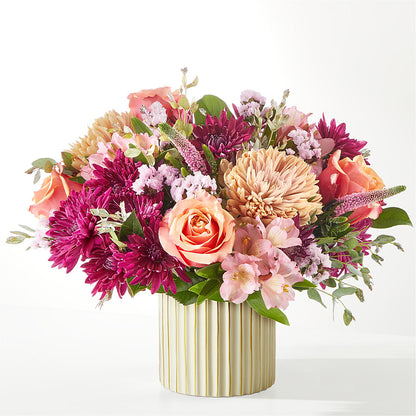 Berry Cobbler Bouquet with Ivory Vase –  Ko Caffee Llc Dba Verde Galerie, Stamford CT