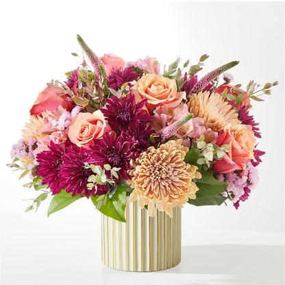 Berry Cobbler Bouquet with Ivory Vase –  Ko Caffee Llc Dba Verde Galerie, Stamford CT