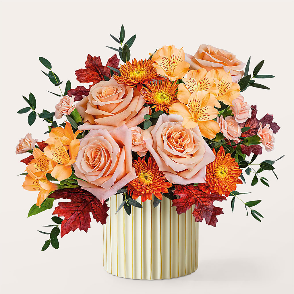 Spiced Latte Bouquet with Ivory Vase –  Ko Caffee Llc Dba Verde Galerie, Stamford CT