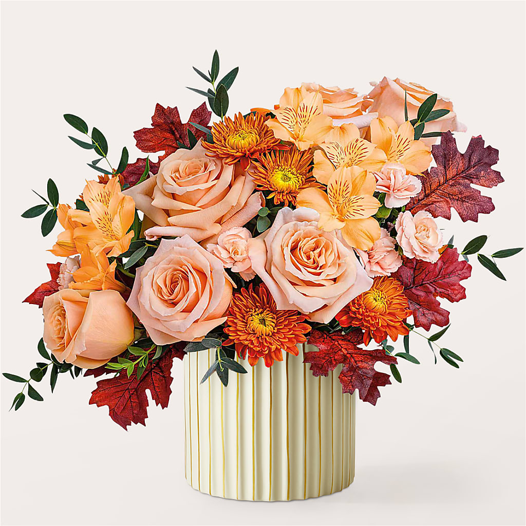 Spiced Latte Bouquet with Ivory Vase –  Ko Caffee Llc Dba Verde Galerie, Stamford CT
