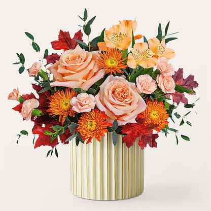 Spiced Latte Bouquet with Ivory Vase –  Ko Caffee Llc Dba Verde Galerie, Stamford CT