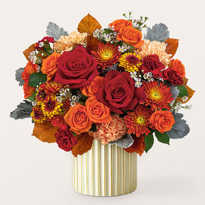 Merlot Bouquet with Ivory Vase –  Ko Caffee Llc Dba Verde Galerie, Stamford CT