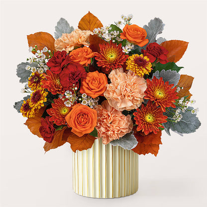 Merlot Bouquet with Ivory Vase –  Ko Caffee Llc Dba Verde Galerie, Stamford CT